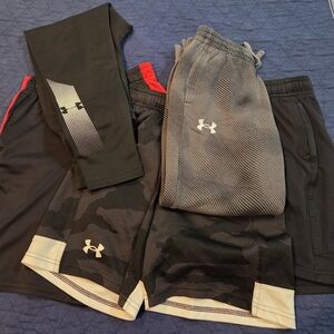 Lot Of 5: Under Armour Kids' Shorts & Joggers. Size Youth Small.